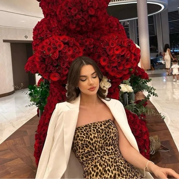 Zara leopard print strapless midi dress BLOGGERS FAVORITE!! - Picture 2 of 11